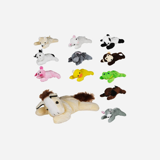 Peluche animal du zoo assorti 23 cm