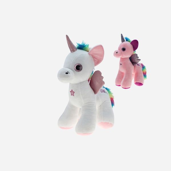 Peluche licorne debout "Emily" assorti 30 cm