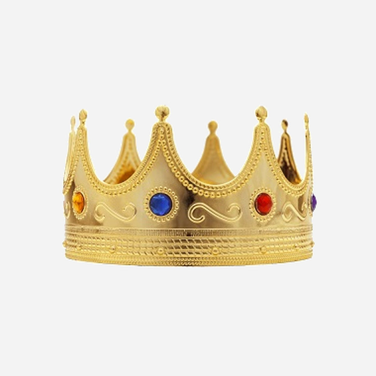 Couronne or avec incrustations pierres 21 cm