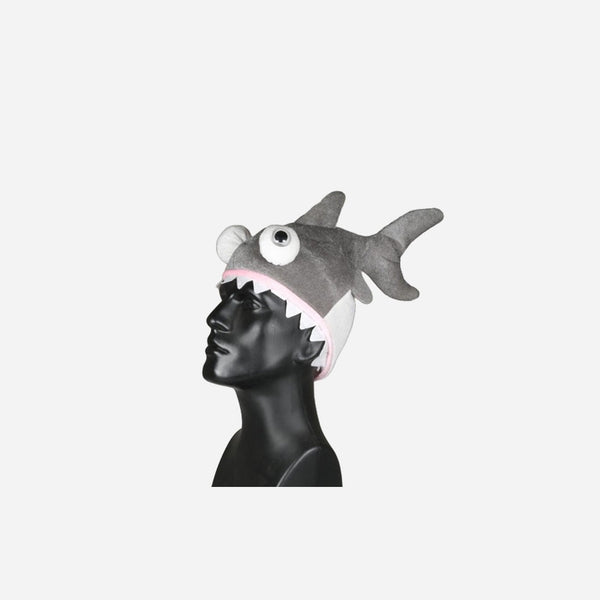 Chapeau gag requin gris 30 cm