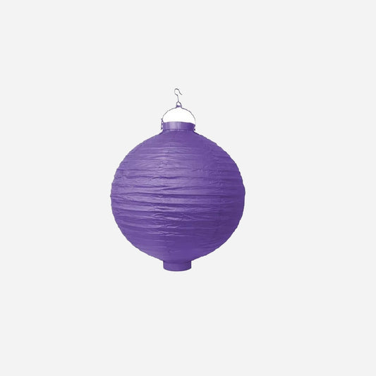 Lampion lumineux LED violet 20 cm