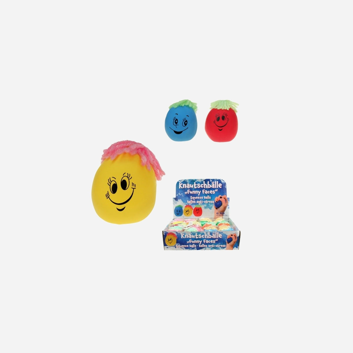 Balle anti-stress monsieur patate assorti 6 cm