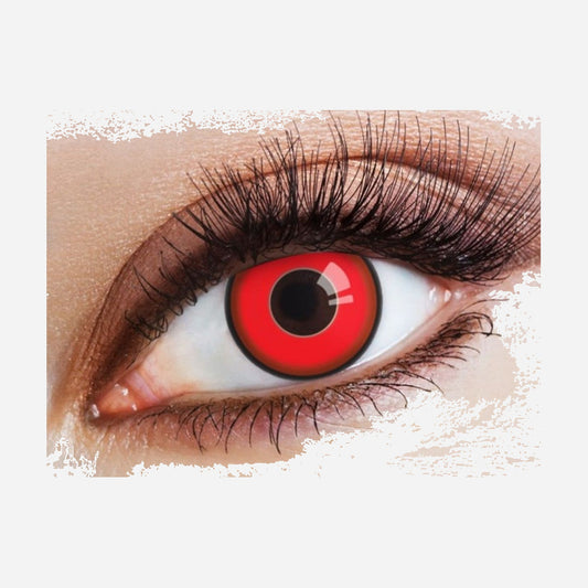 Lentilles de contact diable sorcière vampire rouge 12 mois