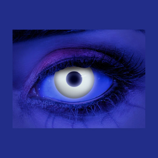 Lentilles de contact UV neon fluo blanc 12 mois