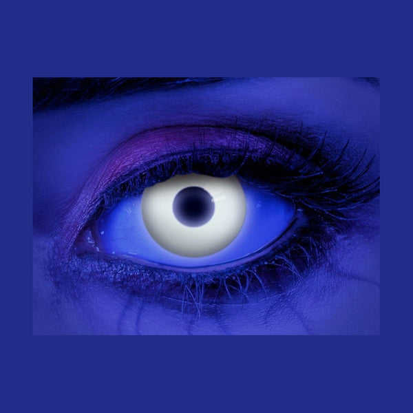 Lentilles de contact UV neon fluo blanc 12 mois