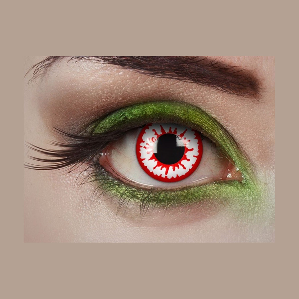 Lentilles de contact zombie jour des morts blanc rouge 12 mois