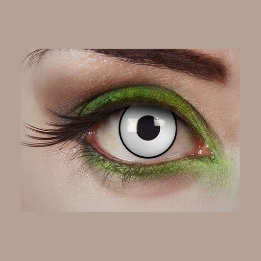 Lentilles de contact zombie gothique cosplay blanc 1 jour
