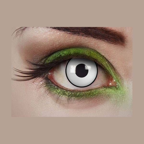 Lentilles de contact zombie gothique cosplay blanc 1 jour