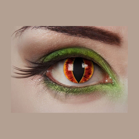 Lentilles de contact loup tigre animal sauvage dore 1 jour