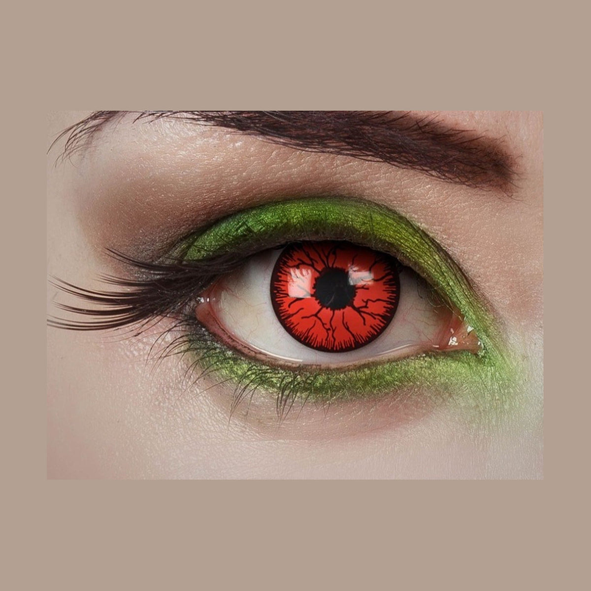 Lentilles de contact démon clown cosplay rouge injectés 1 jour