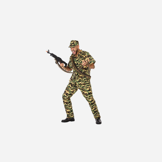 Déguisement de militaire homme 3 pièces