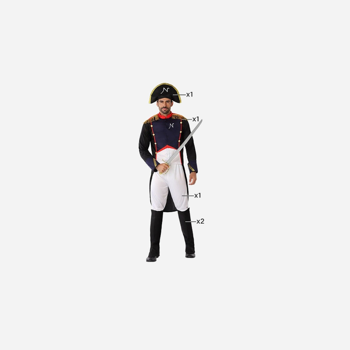 Déguisement de napoléon 5 pièces homme