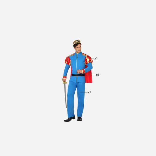 Déguisement de prince charmant 3 pièces homme Taille M/L