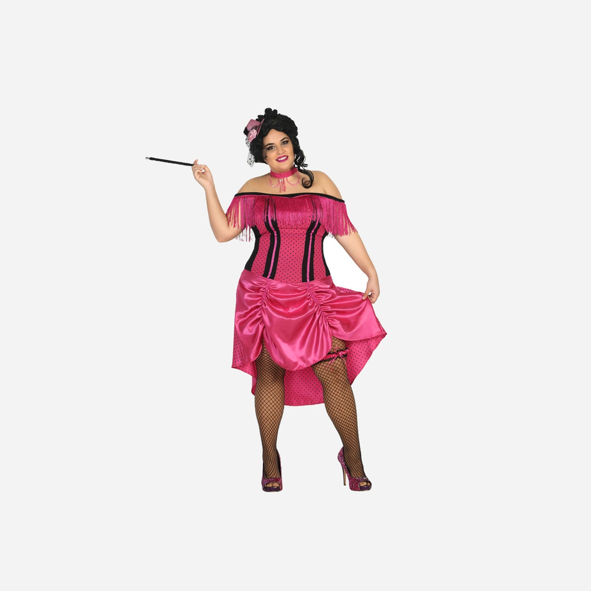 Déguisement femme cabaret rose Taille XL