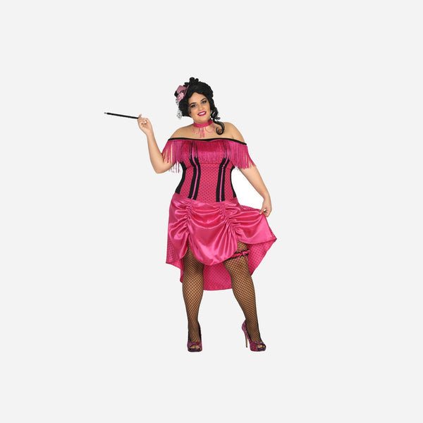 Déguisement femme cabaret rose Taille XL