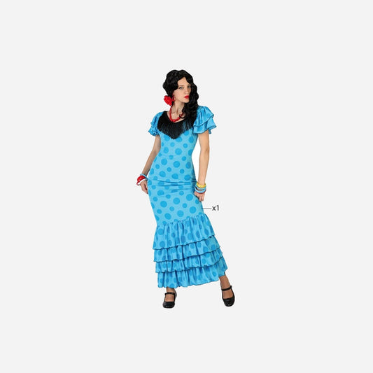 Déguisement de flamenco femme bleu Taille M/L