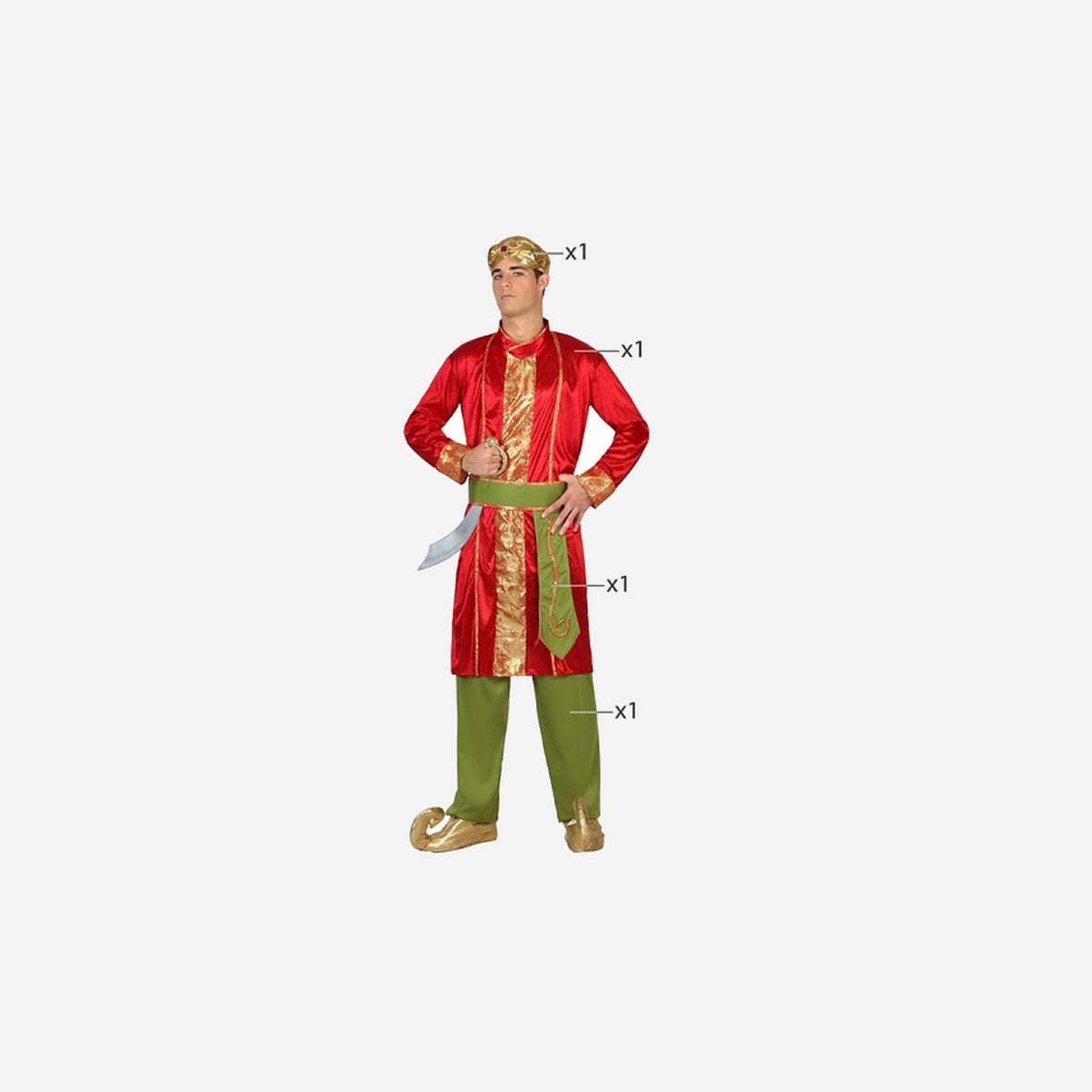 Déguisement d'hindou 4 pièces homme Taille M/L