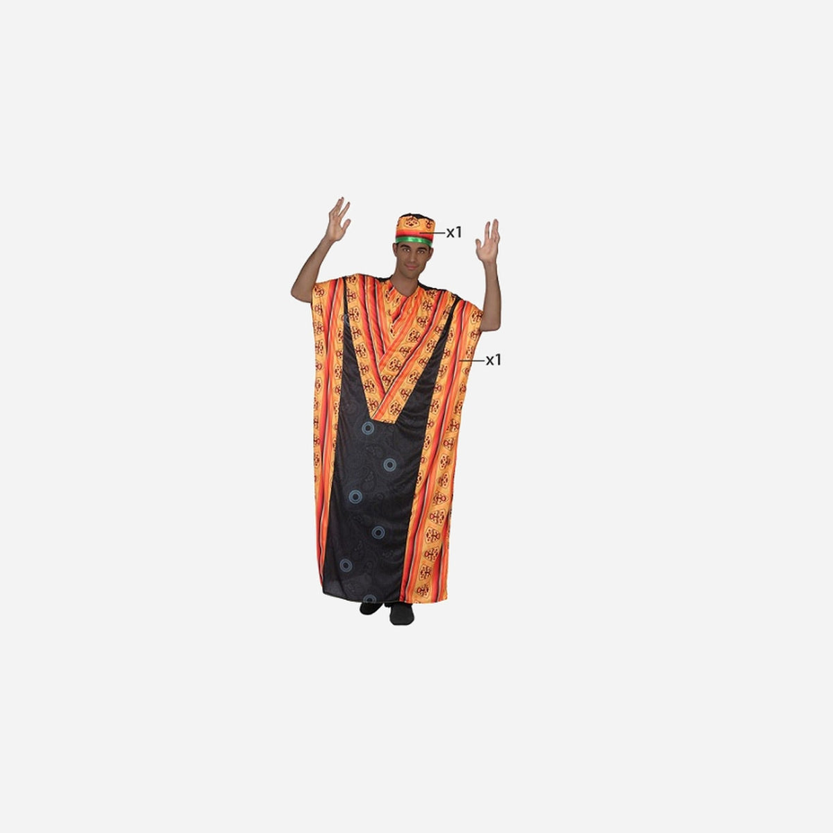 Déguisement d'africain 2 pièces homme Taille XL