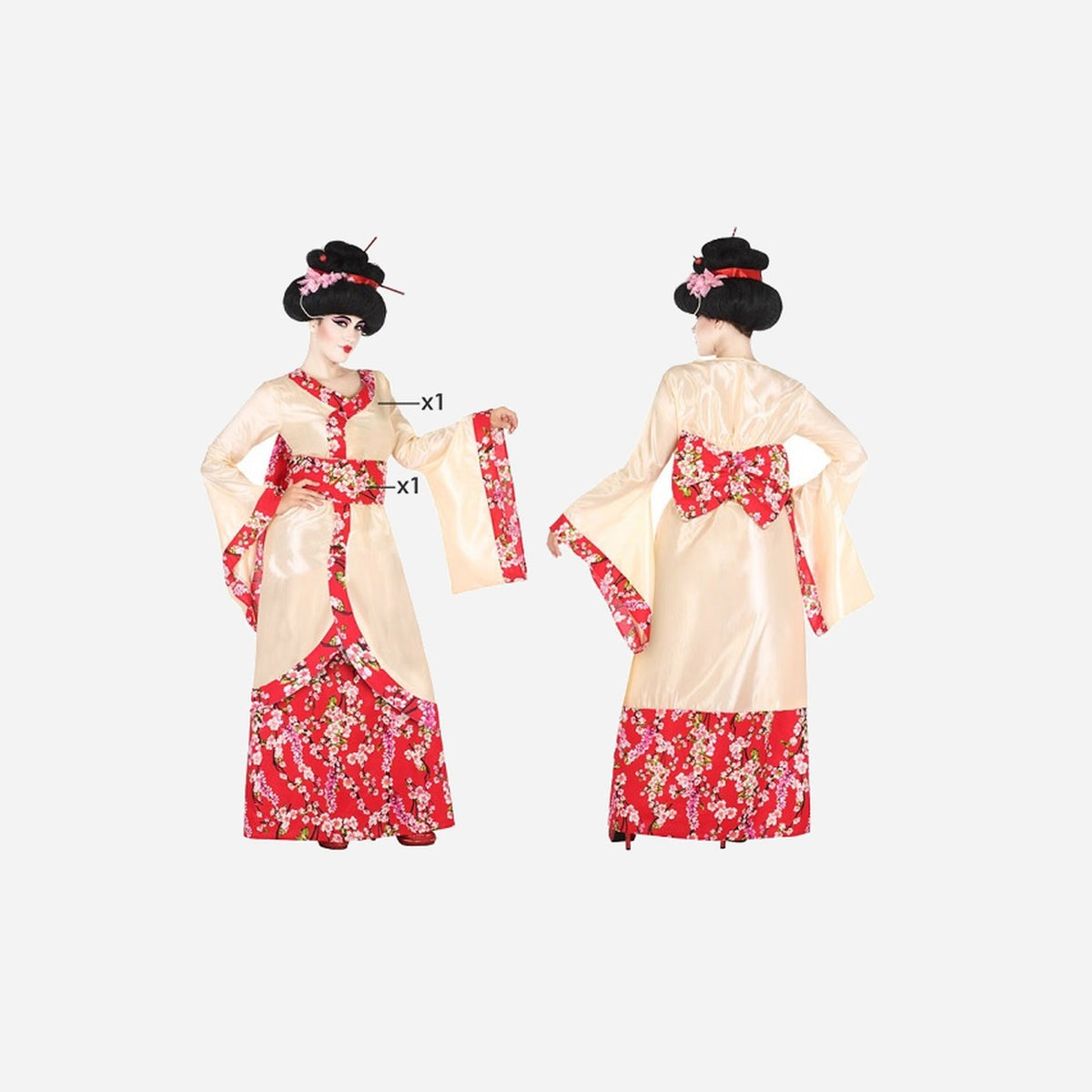 Déguisement de geisha 2 pièces femme Taille XL