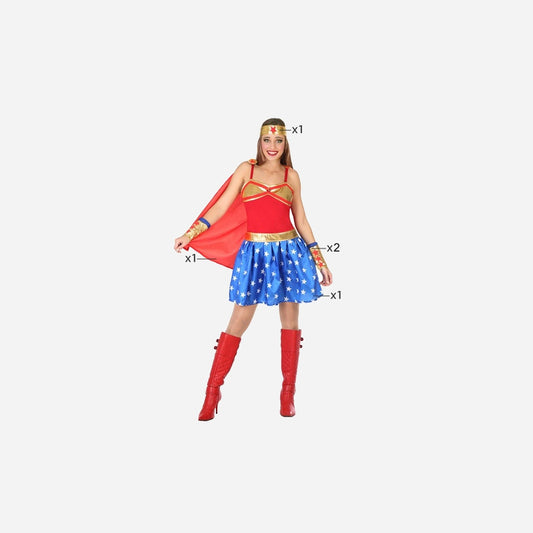 Déguisement de super héroïne 5 pièces femme Taille XL