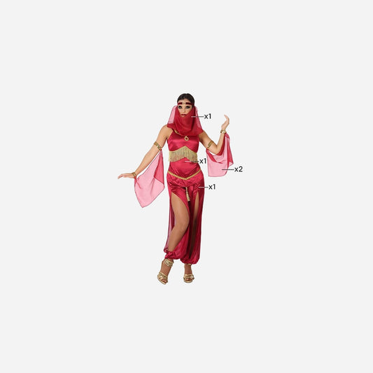 Déguisement de danseuse orientale 5 pièces femme Taille XL