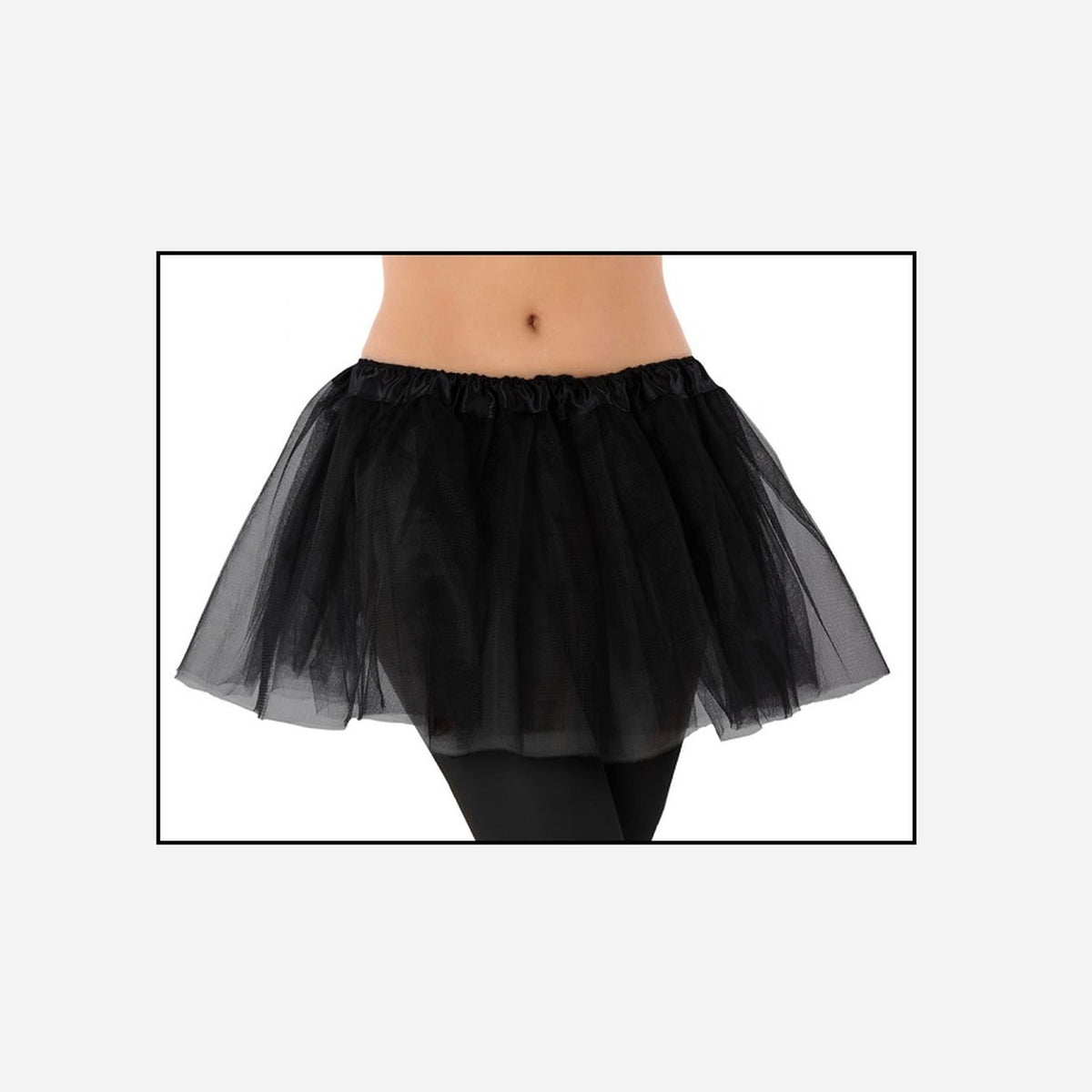 Jupe en tulle tutu pour adulte noir 30 cm