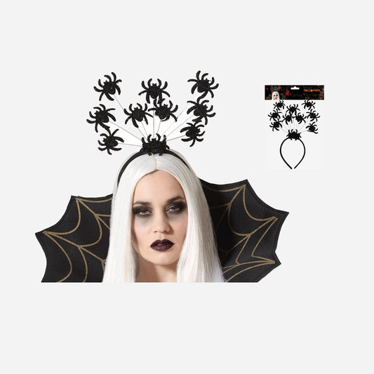 Serre-tête araignée noir 32.5 × 25 cm