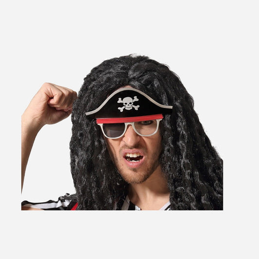 Lunettes avec chapeau pirate adulte