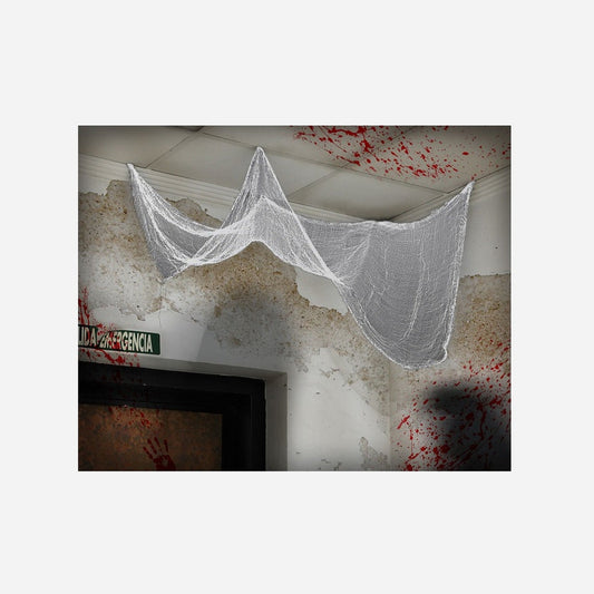 Rideau voile halloween blanc 183 × 76 cm