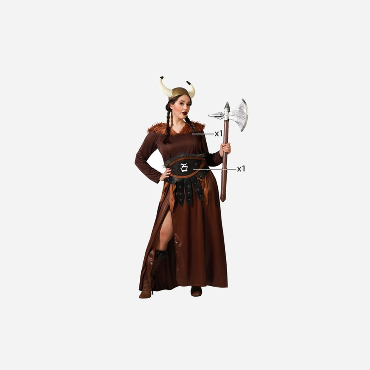 Déguisement de viking gauloise 2 pièces femme Taille XL