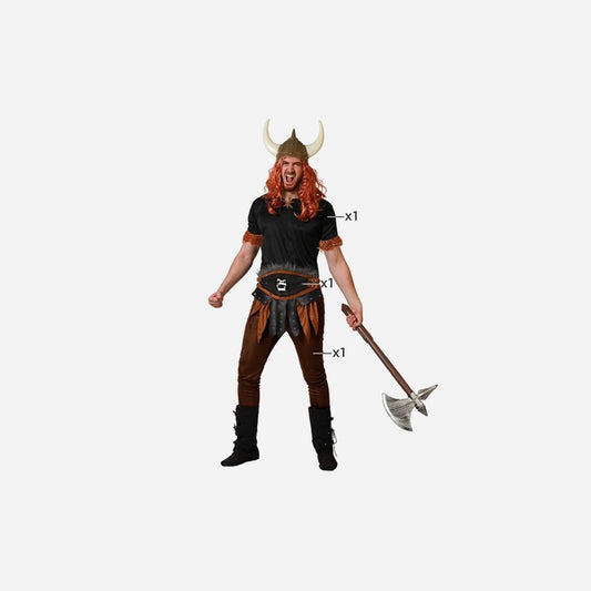 Déguisement de viking gaulois 3 pièces homme Taille XL