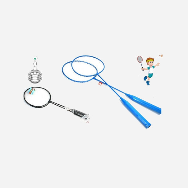 Set de badminton 2 raquettes & 1 volant assorti 60 cm