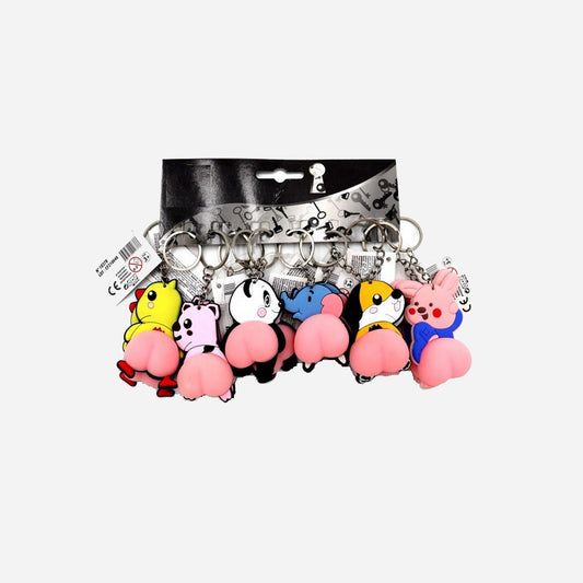 Porte-clefs animal humour sexy assorti 6 cm
