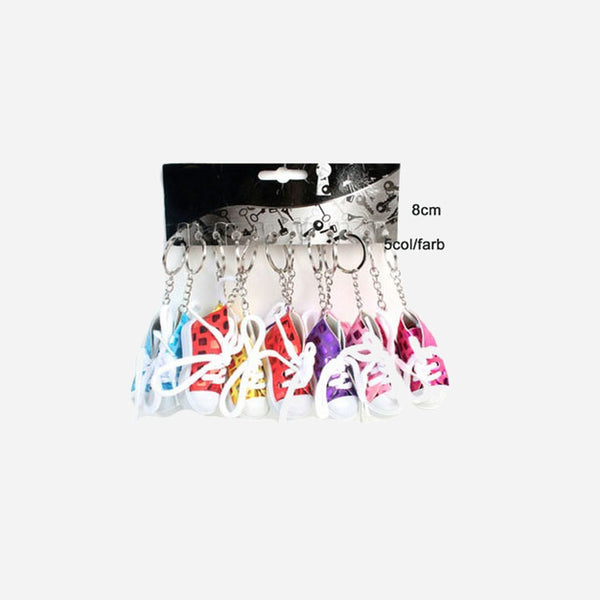 Porte-clés chaussure de basket à sequins assorti 8 cm