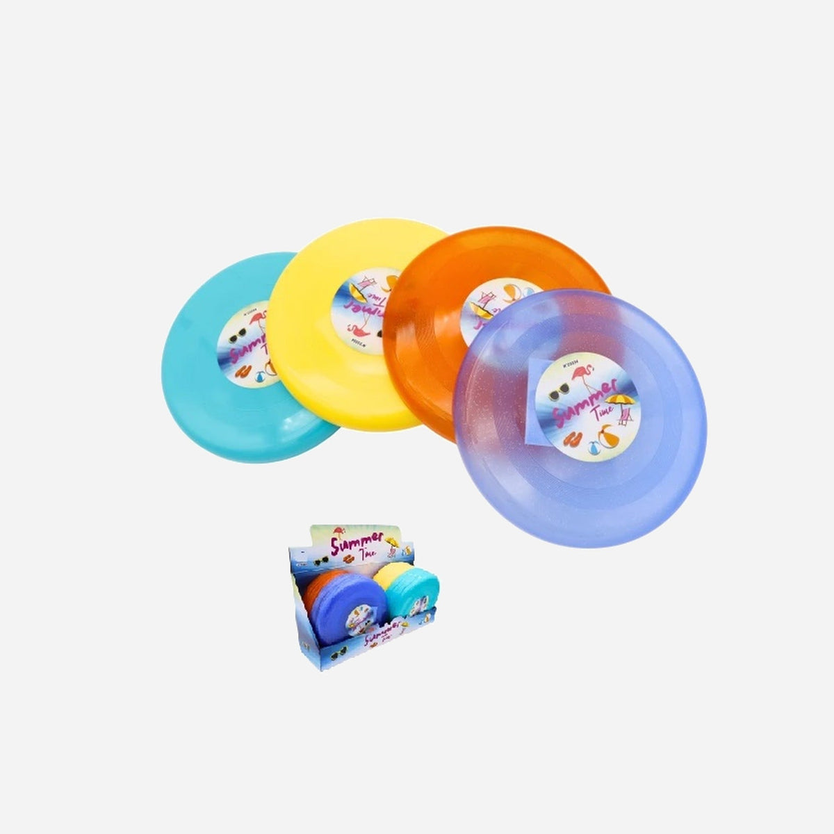 Disque volant frisbee avec paillettes assorti 22.5 cm