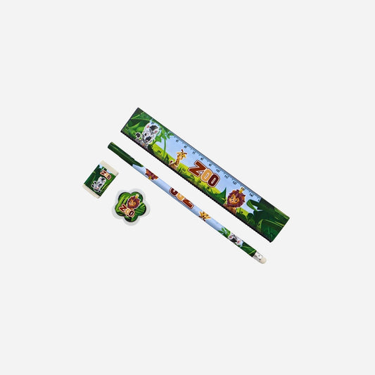 Set papeterie animaux du zoo 4 pièces