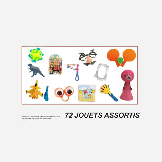 Lot de 72 jouets kermesse 12 modèles (idéal pour pinatas)
