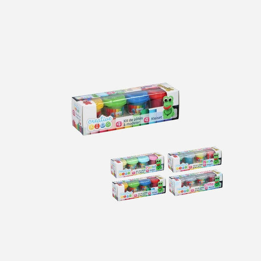 Lot de 4 pots pâte à modeler assorti 55 g
