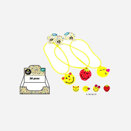 Collier smiley assorti 18 cm