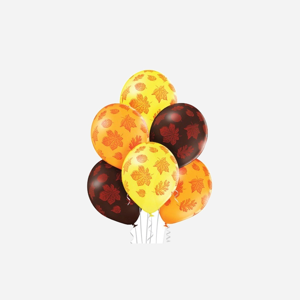 Lot de 6 ballons de fête motif feuilles mortes assorti 30 cm