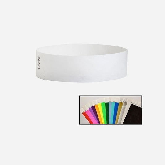 Bracelet en tyvek sans marquage blanc 19 mm