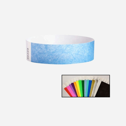 Bracelet en tyvek sans marquage bleu clair 19 mm