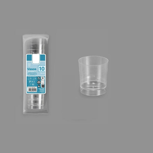 Lot de 10 gobelets shooter réutilisables transparents 4 cl