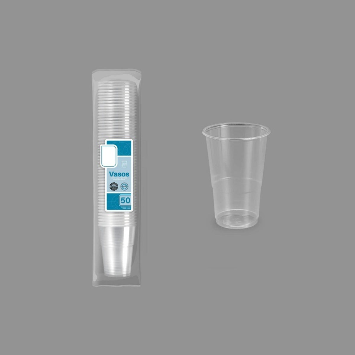 Lot de 50 gobelets réutilisables transparents 25 cl