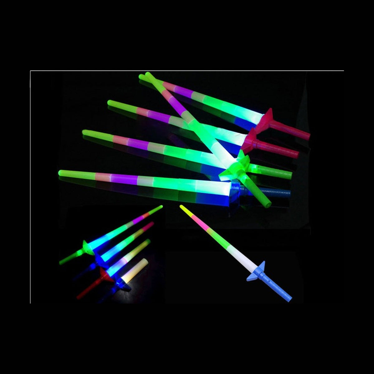 Épée lumineuse télescopique 68 cm assorti