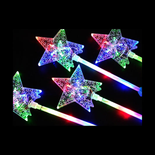 Baton lumineux LED's multicolores étoile assorti 43.5 cm