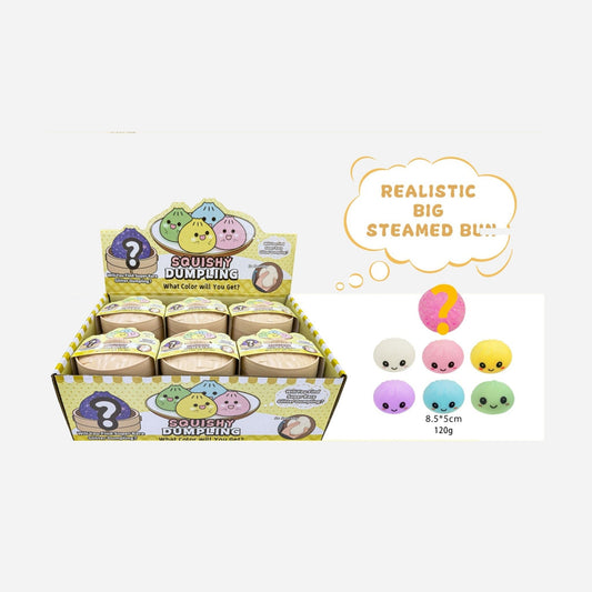 Squishy dumpling en boite mystère assorti 8.5 × 5 cm