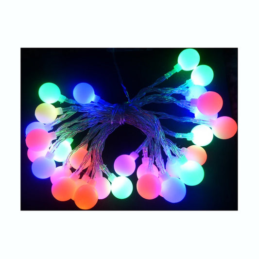 Guirlande lumineuse de noël 30 boules LED's multicolores 3,8 m