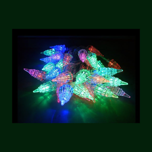 Guirlande lumineuse de noël 30 sapins ronds LED's 3,8 m