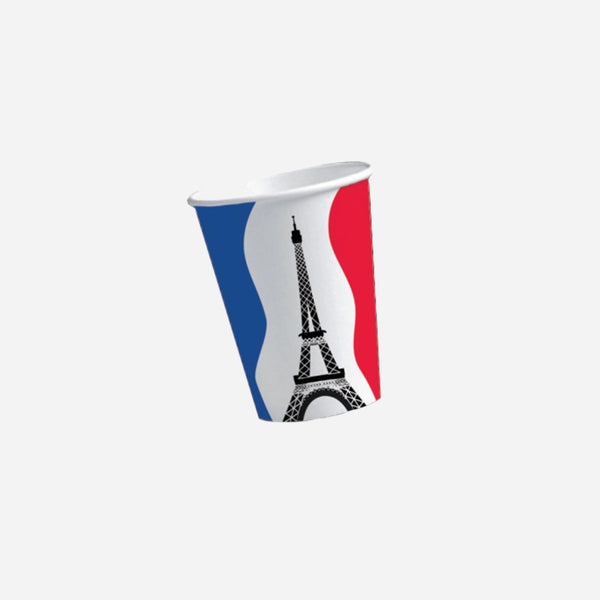 Lot de 10 gobelets en papier france 20 cl